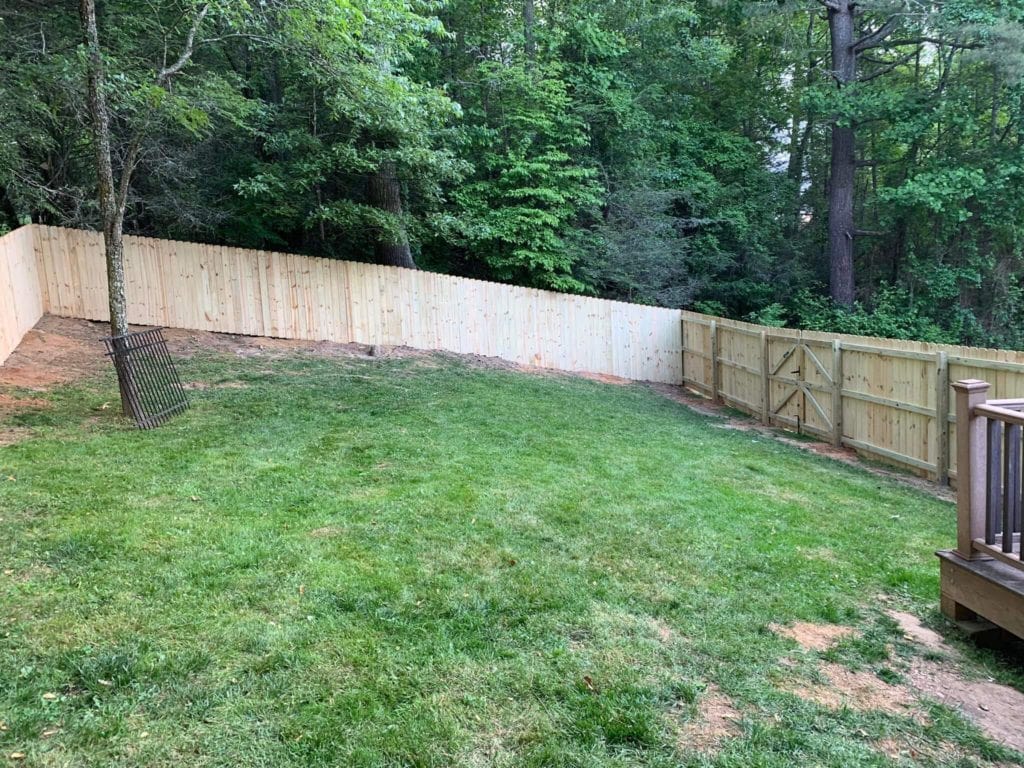 wood fence installation privacy fence