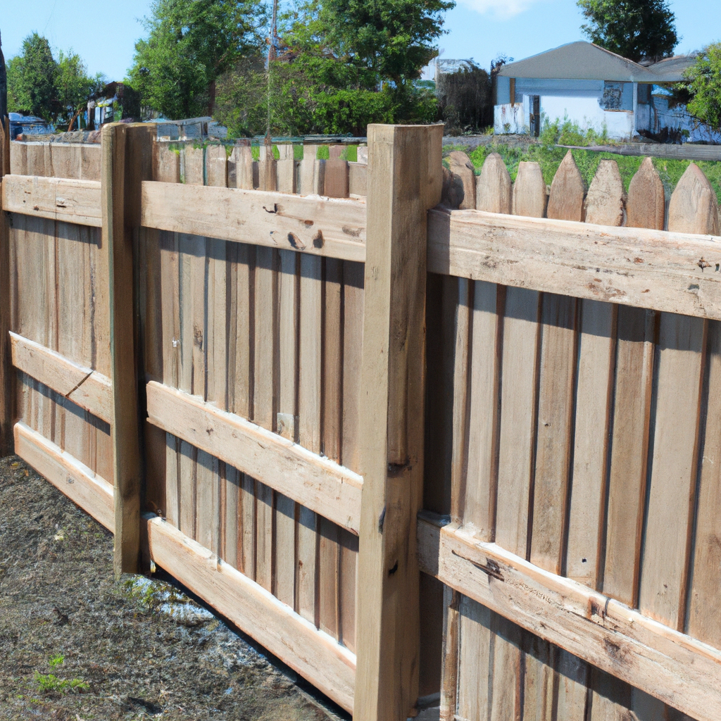 wood fence installation