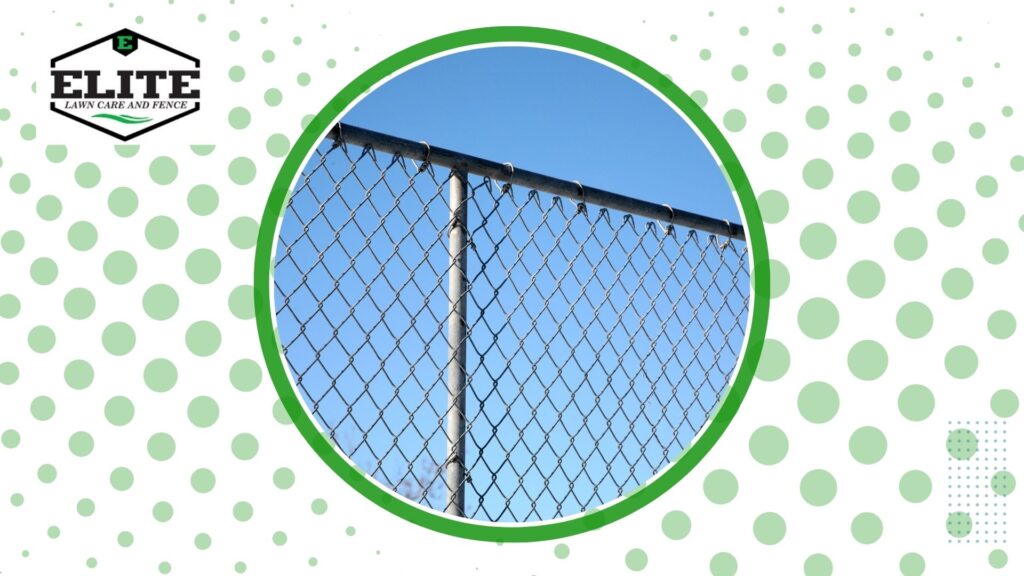 Chain link fence installation in Nebo, NC by Elite Lawn Care and Fence.